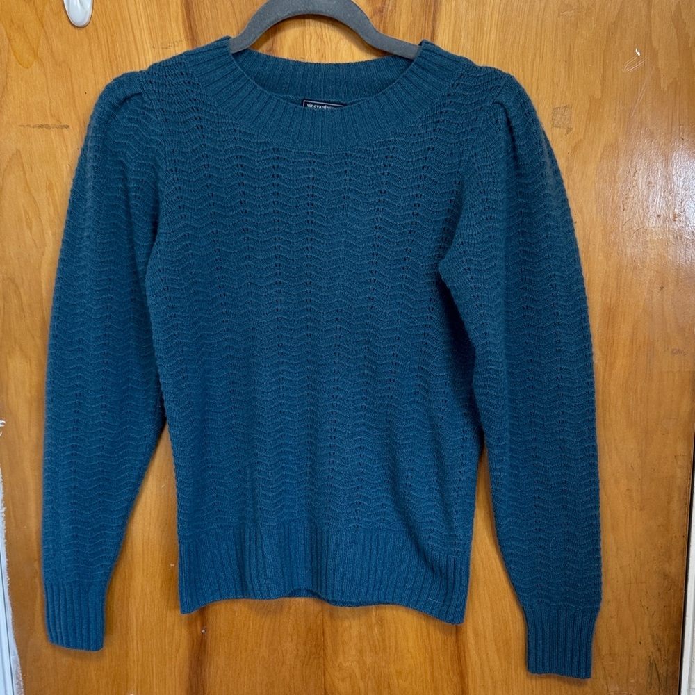 Pointelle Crew Cashmere Sweater